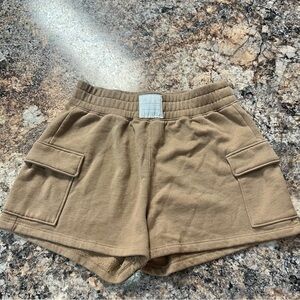 Hollister Tan Cargo Shorts with Elastic Waistband